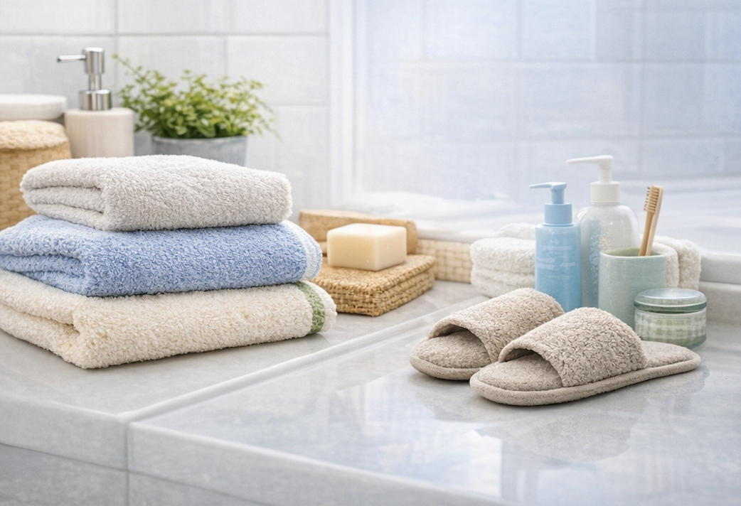 タオル等日用品の小売り